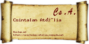 Csintalan Atália névjegykártya